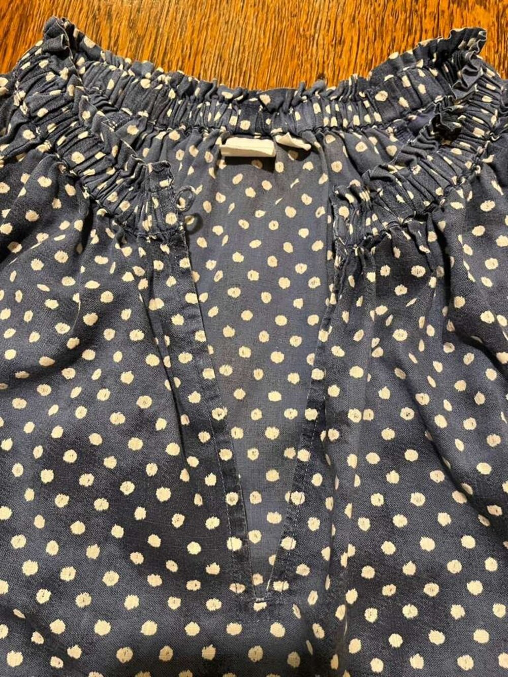 Blue 100% cotton blouse - Picture 3 of 5